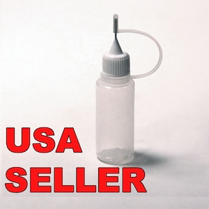 Plastic Dropper Bottle with Precision Metal Needle Tip 15 ml (1/2 oz)
