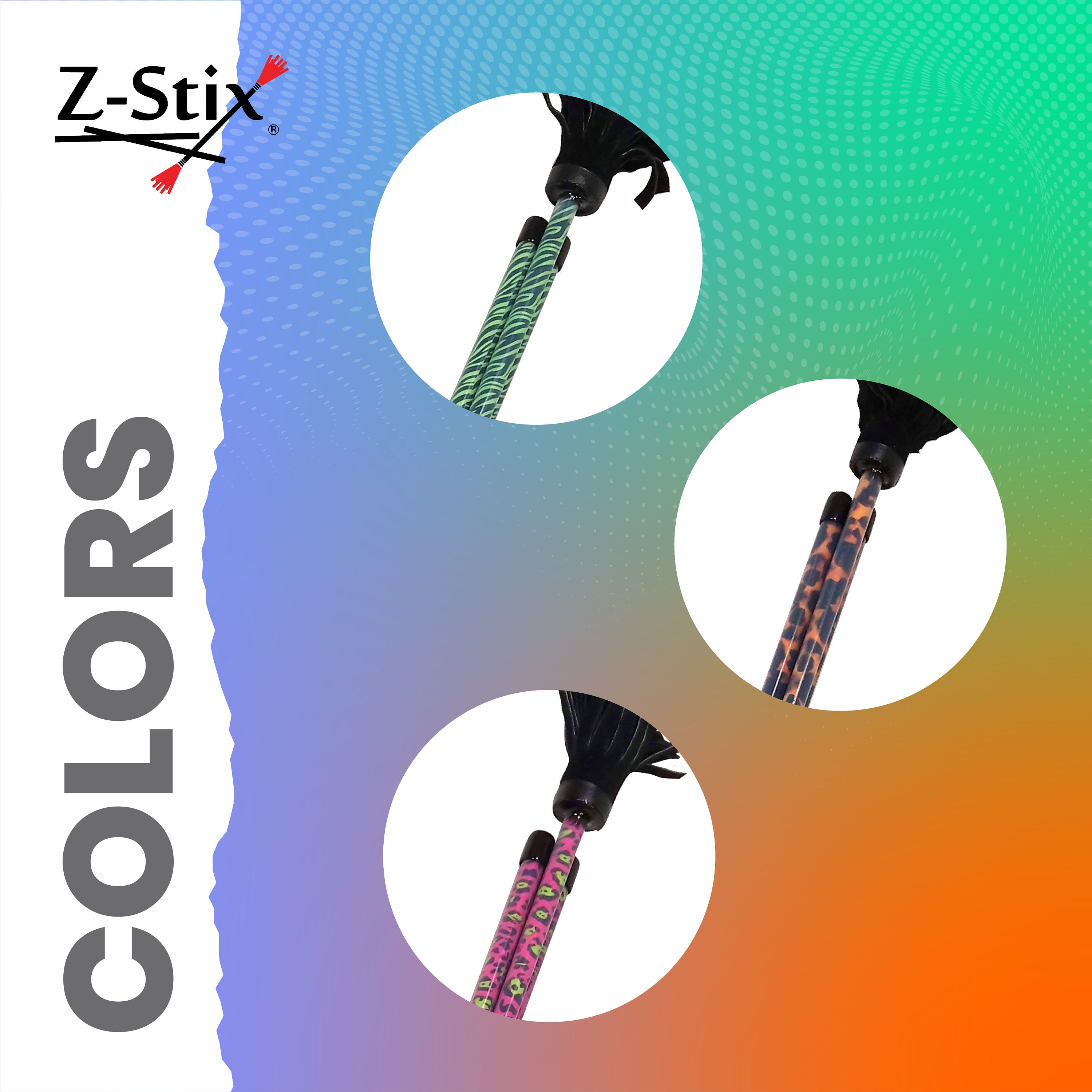 Z-Stix Professional Juggling Flower Sticks - High Quality - Neon Series