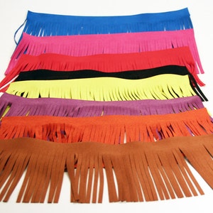 Microfiber Suede 4&quot; Fringe Great for Arts and Crafts - Sold by the Foot