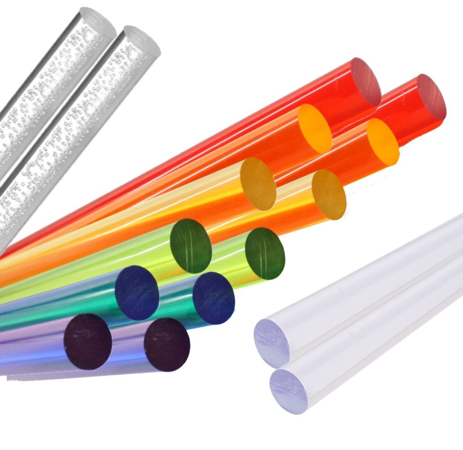 Acrylic Lucite Rod Dowel - Two 3/8