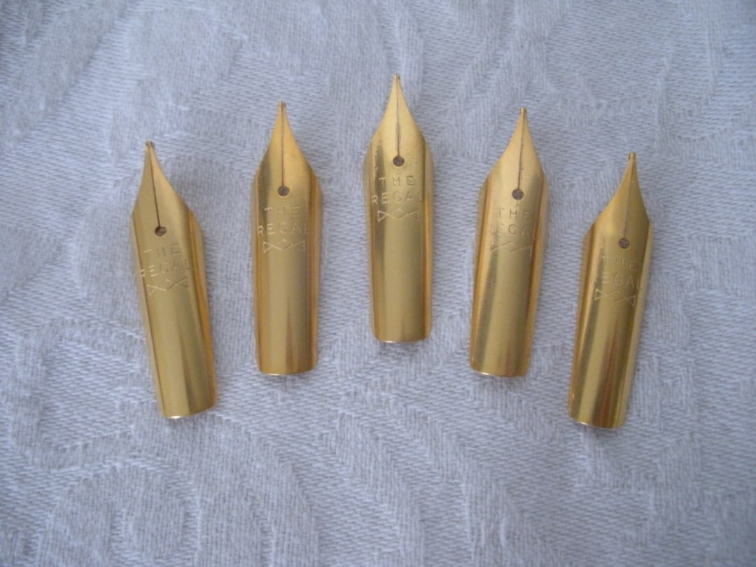 Set of Five the Regal Fountain Pen Tips New Old Stock Etsy