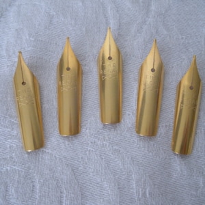 Set of Five The Regal Fountain Pen Tips - New Old Stock