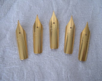 Set of Five The Regal Fountain Pen Tips - New Old Stock
