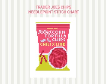 Trader Joes Chips Digitale Stichvorlage | PDF Herunterladen | 13 Maschen und 18 Maschen
