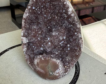 Uruguay Amethyst Cut Base, Sugary Crystal Formation