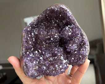 AAA Quality amethyst free form cut base specimen