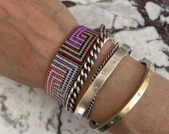 Line study loom bracelet miyuki seed beads