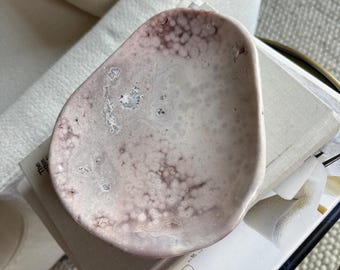 Polished Pink Amethyst Catch-All Dish, Home Decor