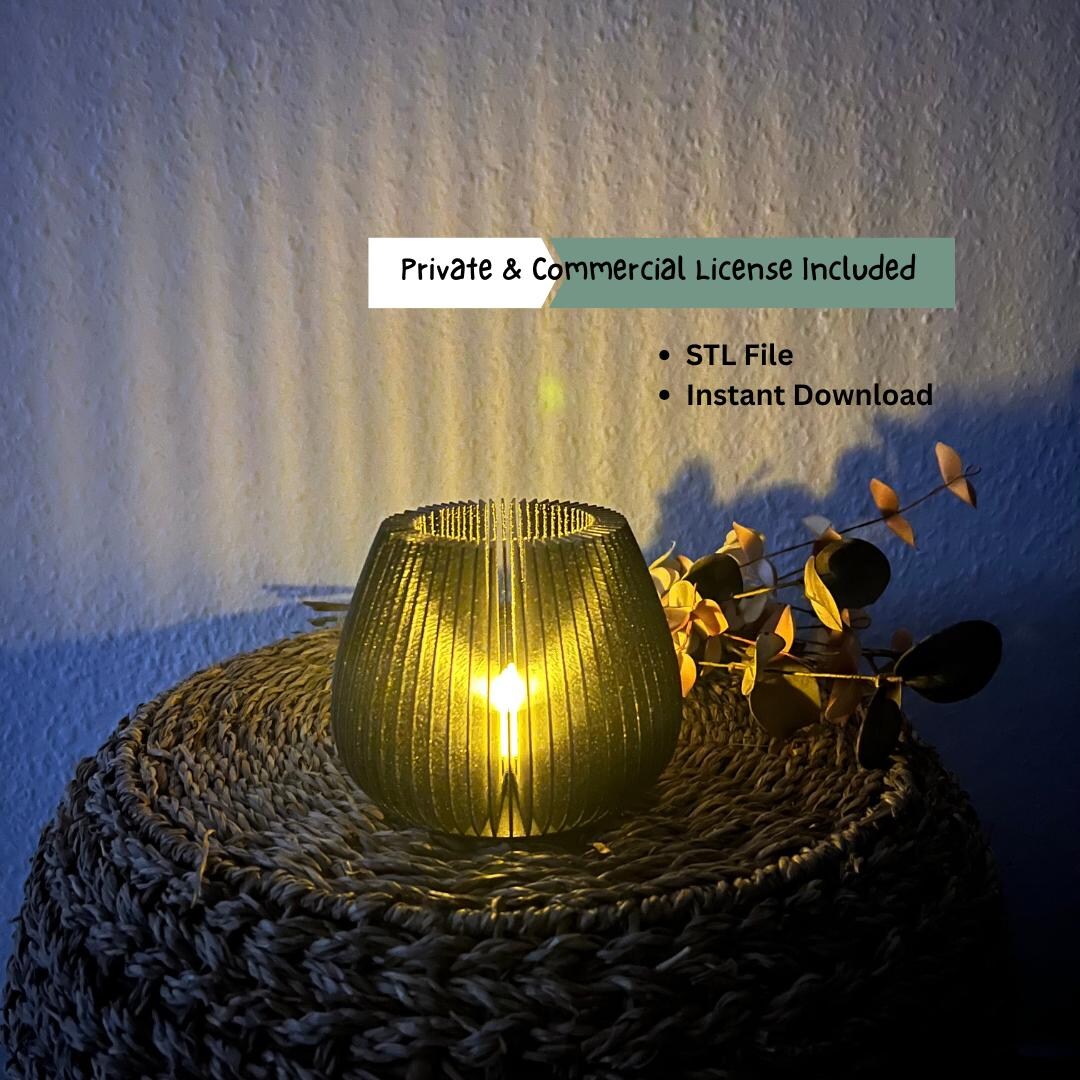 Led Stl File LED Tealight Holder STL File – Personal & Commercial License – 3D ...
