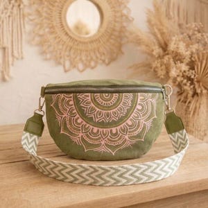 Hand-painted Mandala Shoulder Bag