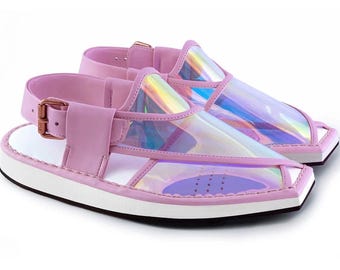 Sandalias Barbie Prism Reflexion – Bailarinas holográficas rosas para mujer