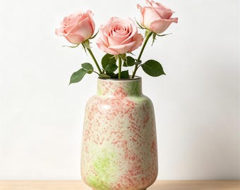 Weiche gesprenkelte Keramikvase, Pastell Blumenvase, minimalistische ästhetische Wohnkultur, Boho Blumenvase, kleine Knospe Vase, niedliche Blumenvasen