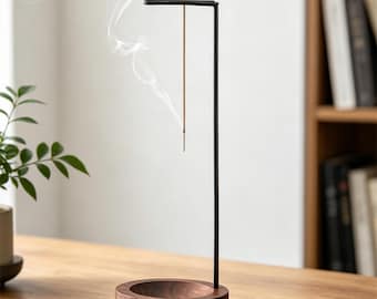 Minimalist Upside-down Incense Holder,Sleek Vertical Incense Holder for Relaxation,Modern Yoga Meditation,Home Decor for Yoga,New House Gift