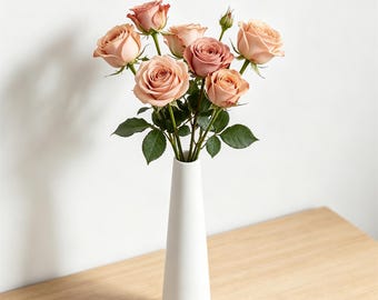 Ceramic Bud Vase,Single Stem Vase,Minimalist Ceramic Vase,Flower Vase Decor,Modern Tapered Single Flower Vase,Table Centerpiece,Home Decor