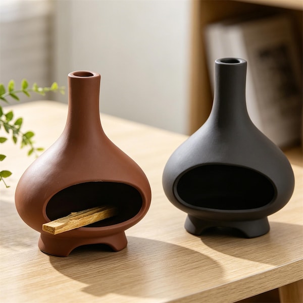Keramische smudge-potbrander, palo santo-wierookbrander, minimalistisch interieur om uit te vegen, smudge-brander voor yoga, modern meditatie-huisdecor