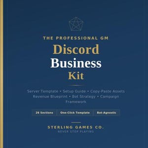 Professional GM Discord Business Kit | Server Template + Setup Guide for Paid Dungeon Masters | StartPlaying