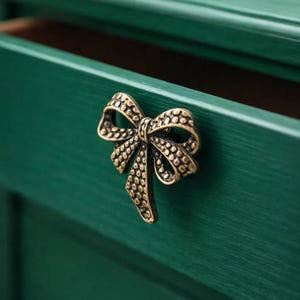 Handcrafted Brass Bow Door Pull - Nordic Home Decor