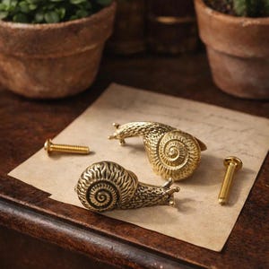 Kreatywna gałka do szafki w kształcie ślimaka, ręcznie robiony uchwyt do szuflady w kształcie zwierzęcia, fantazyjna mosiężna klamka do drzwi, urocze okucia do szafek kuchennych, wyjątkowy prezent do wystroju domu