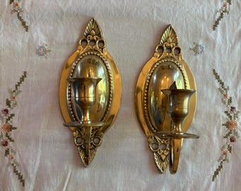 Vintage brass wall sconces