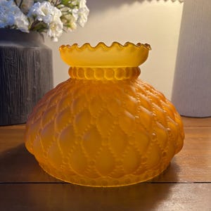 Amber Quilted Glass Shade - Etsy