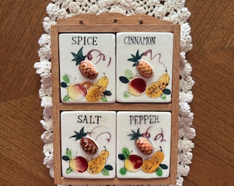 Vintage spice rack set