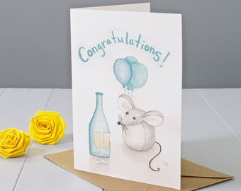 Congratulations Mouse Greeting Card