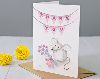 Thank You Mouse Greeting Card