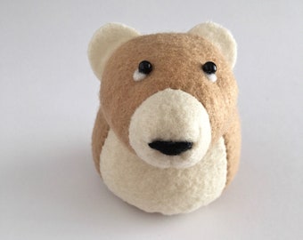 Miniature felt bear sewing pattern PDF photo tutorial