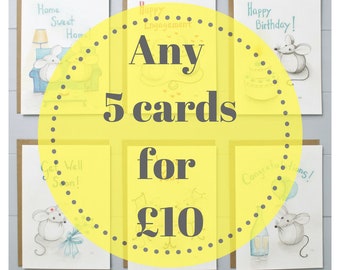 5 x Greeting Card Bundle