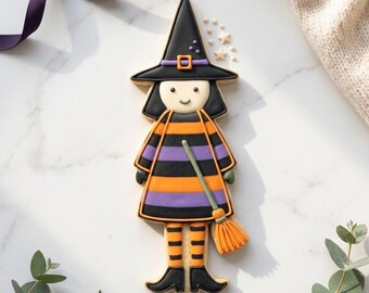 Tall Skinny Witch Cookie Cutter STL, Halloween 3D Print File