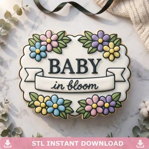 Foremka do ciastek Baby Bloom w kształcie muszelki (STL), plik do druku 3D na baby shower