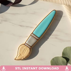 Paint Brush Cookie Cutter STL | 3D Printer File | 11 Sizes
