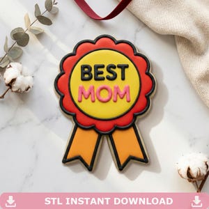 Mom Ribbon Cookie Cutter STL File (Digital Download)
