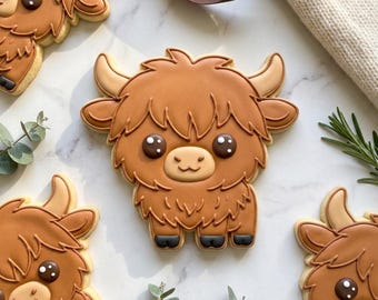 Baby Highland Cow Cookie Cutter STL | 11 Sizes | Farm Animal 3D Print File