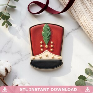 Nutcracker Toy Soldier Hat Cookie Cutter STL, Christmas 3D Print File