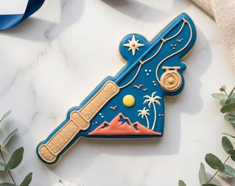 Fishing Rod Cookie Cutter STL, Travel 3D Print File