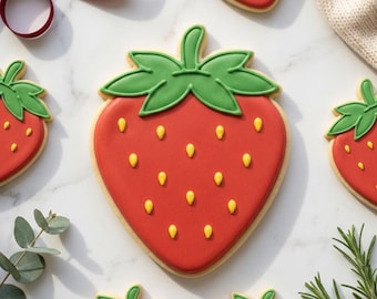 Strawberry Cookie Cutter STL File, Digital Download, 11 Sizes, 3D Printable
