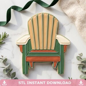 Backyard Fire Pit Adirondack Cookie Cutter STL, Travel 3D Print File