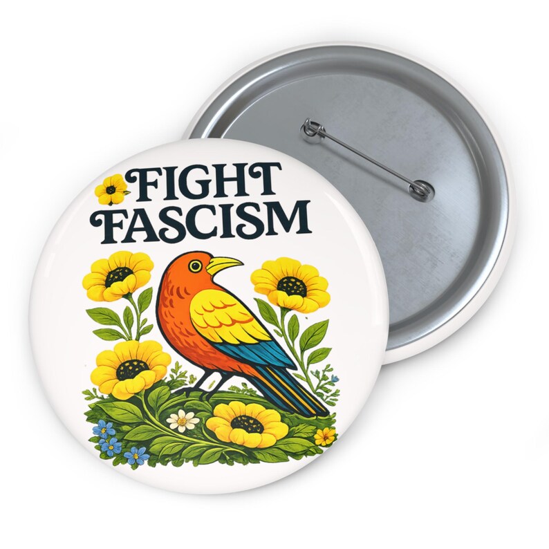 Anti ICE Pin | Fight Fascism Button | Abolish ICE Pin | Anti Trump ...
