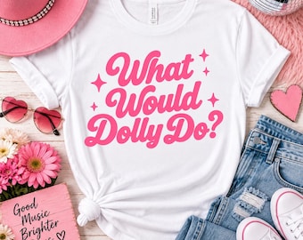 Vad skulle Dolly göra PNG | Dolly-inspirerad citatdesign | Countrymusik digital nedladdning | Cowgirl-sublimering | Utskrivbar Cricut-fil