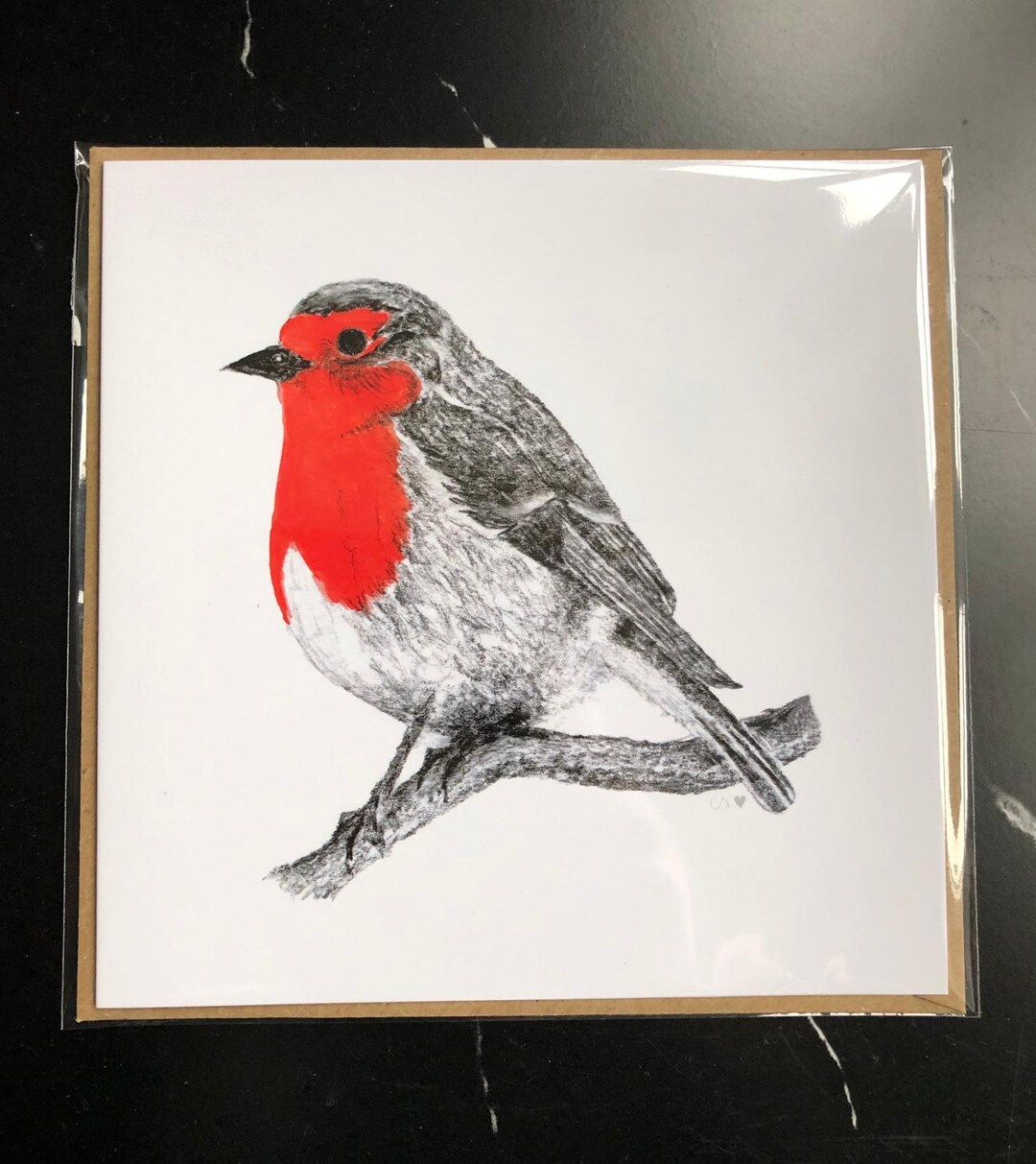 Robin Card - Blank Inside - Etsy