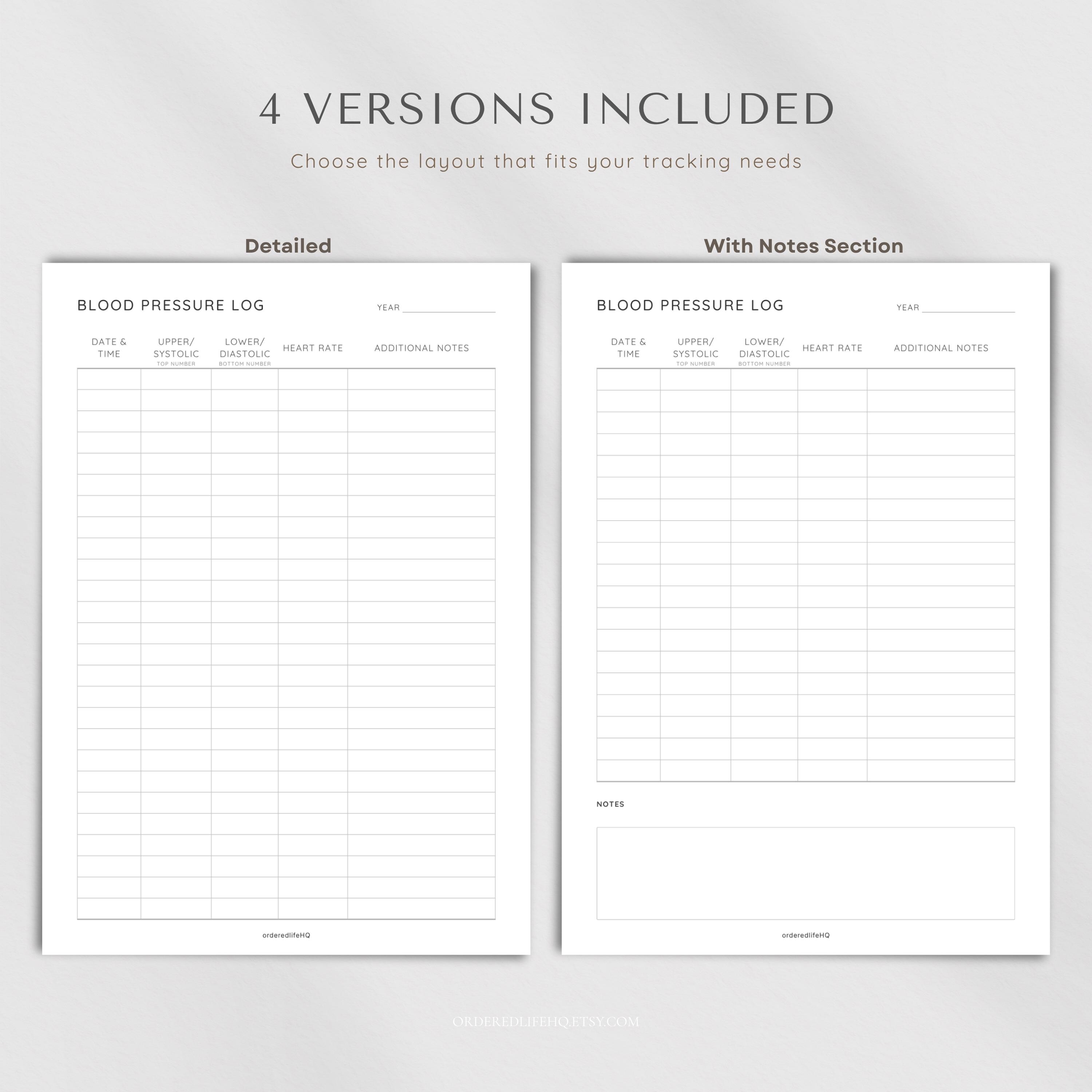 Bp Tracking Cards.pdf Blood Pressure Log Printable, Blood Pressure Tracker, BP Record Chart ...