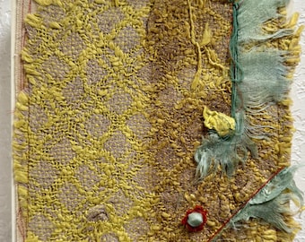 Abstract Textile Wall Art – Mixed Media Fiber Art