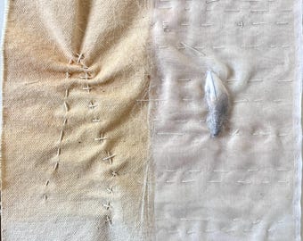 Abstract Textile Wall Art – Mixed Media Fiber Art