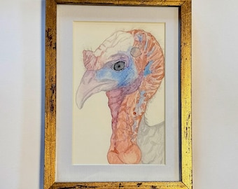 Wild Turkey Watercolor Art Print – Wildlife Illustration, Bird Lover Gift (4x6 inches)