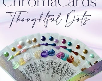 ChromaCards • Thoughtful Dots Dimensional Paint Swatch • Handmade • A Color Reference Tool For Artists & Creators