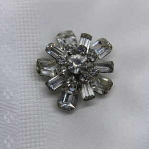 Rhinestone Brooch Snowflake