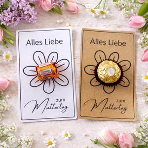 Druckvorlage Muttertag PDF | Küsschen oder Süßigkeiten | Mitbringsel | Alles Liebe zum Muttertag | Geschenk Mama | Digital nedladdning