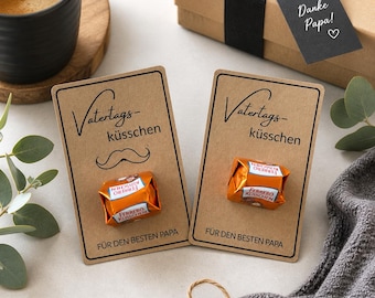 Druckvorlage Vatertagsgeschenk, Vatertagskarte, Vatertag Küsschen PDF zum ausdrucken, Geschenk, Geschenkidee Papa
