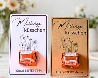 Druckvorlage Muttertagsgeschenk, Muttertagskarte, Muttertag Küsschen PDF zum ausdrucken, Geschenk, Geschenkidee Mama